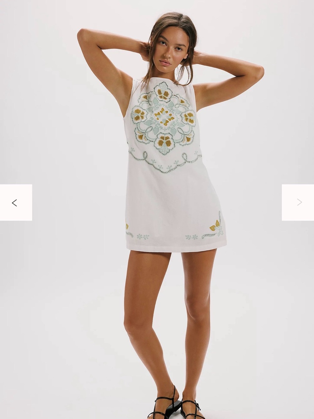 Free People Ivory Combo Electric Garden Mini Dress